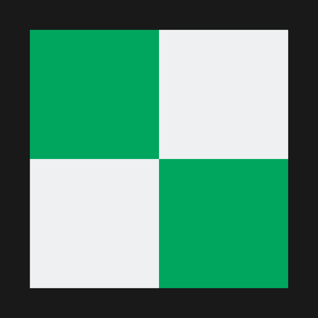 Glasgow Celtic Green and White Checkered Fan Flag by Culture-Factory