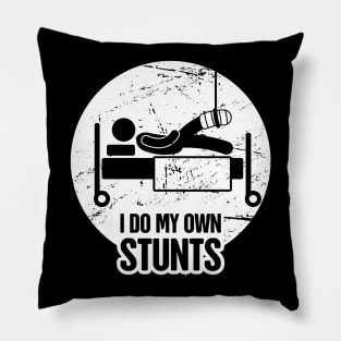 Stunts - Funny Broken Leg Get Well Soon Gift Pillow