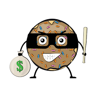 Donut Bandit - Funny Character Illustration T-Shirt