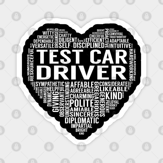 Test Car Driver Heart Magnet by LotusTee