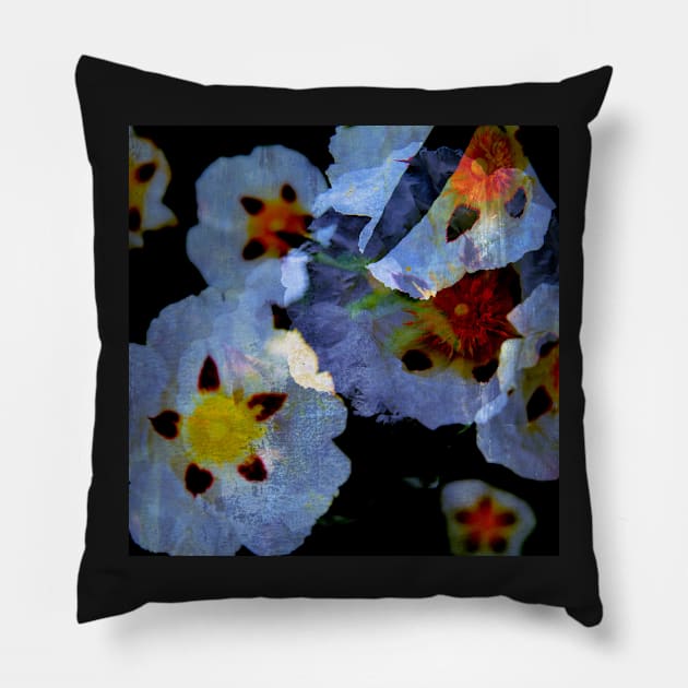 Esteva - Cistus | Floral photomanipulation Pillow by WesternExposure