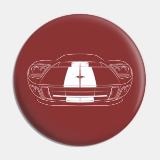 Ford GT - front stencil, white Pin