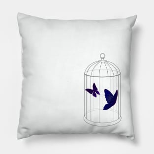 butterflies in a cage Pillow