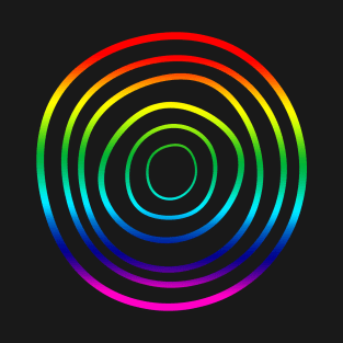 Rainbow Circles Design T-Shirt