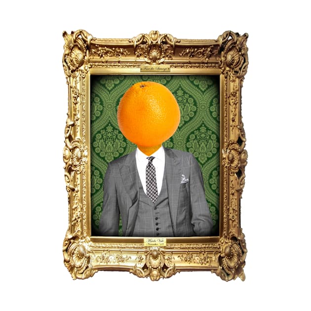 Orange Man in Vintage Frame by FaceTheStrange