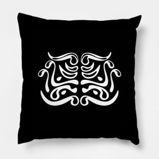 Abstract  White Illustration Pillow