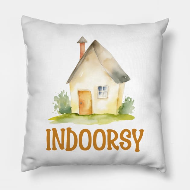 Indoorsy Pillow by ElCrocodel