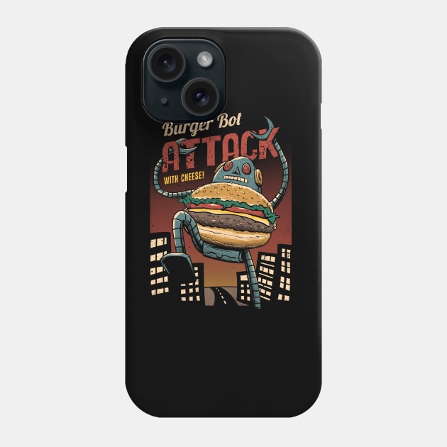 Burger Bot Phone Case by Vincent Trinidad Art
