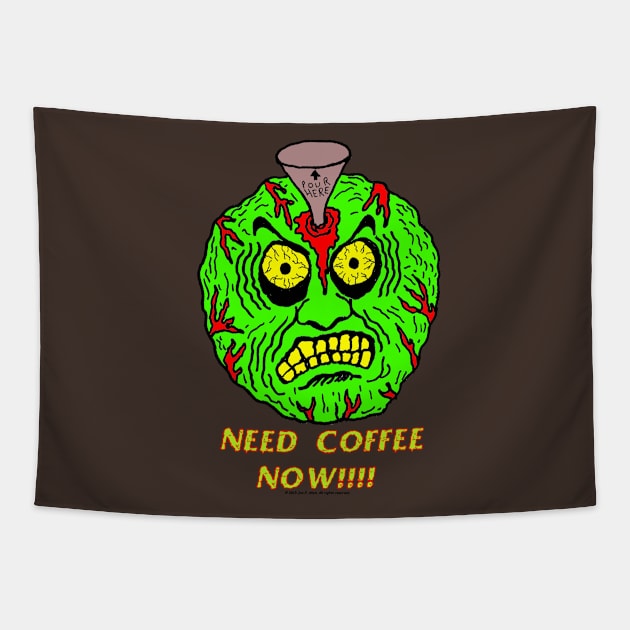 Need Coffee Now! Tapestry by Pop Wasteland