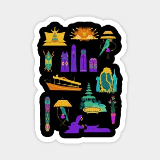 Adventureland Icons Magnet