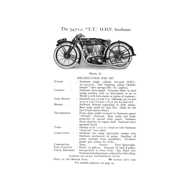 Sunbeam motorbike catalogue  1927 by Random Railways