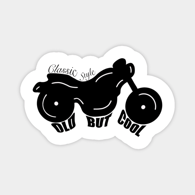 Classic style old but cool bike Magnet by MustacheDesign