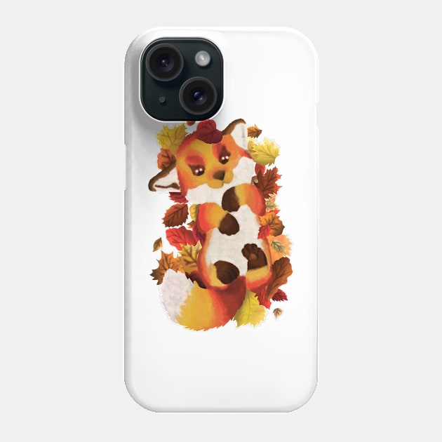 Fox autumn season Phone Case by Eikia