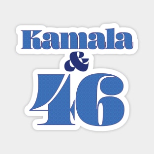 Kamala & 46, Democrat Magnet