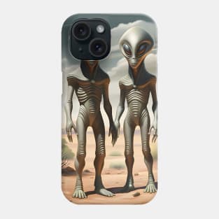 2 Alien Greys Desert Phone Case