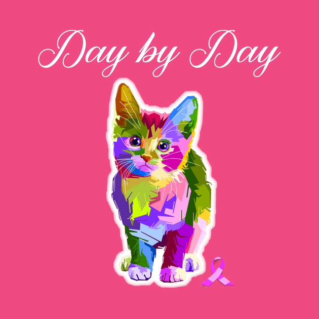 Cat Kitten and Cancer Patients Day by Day T-Shirt by Antzyzzz