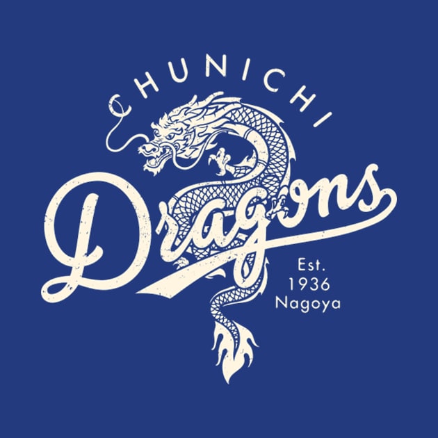 Vintage Chunichi Dragons 2 By © Buck Tee Originals