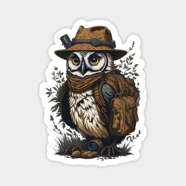 Owl Explorer Magnet by SergioCoelho_Arts