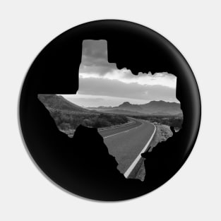 Texas State Black and white Pin