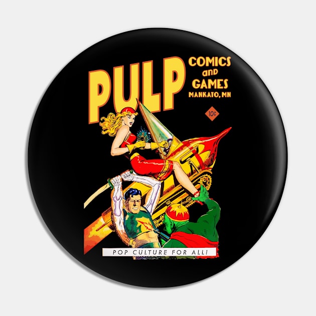 Space Sled Pin by PULP Comics and Games