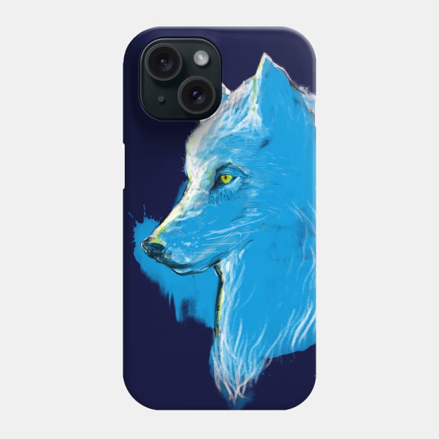 blue wolf Phone Case by kharmazero