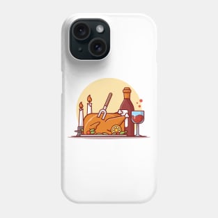 Thanksgiving Cartoon Vector Icon Illustration Phone Case