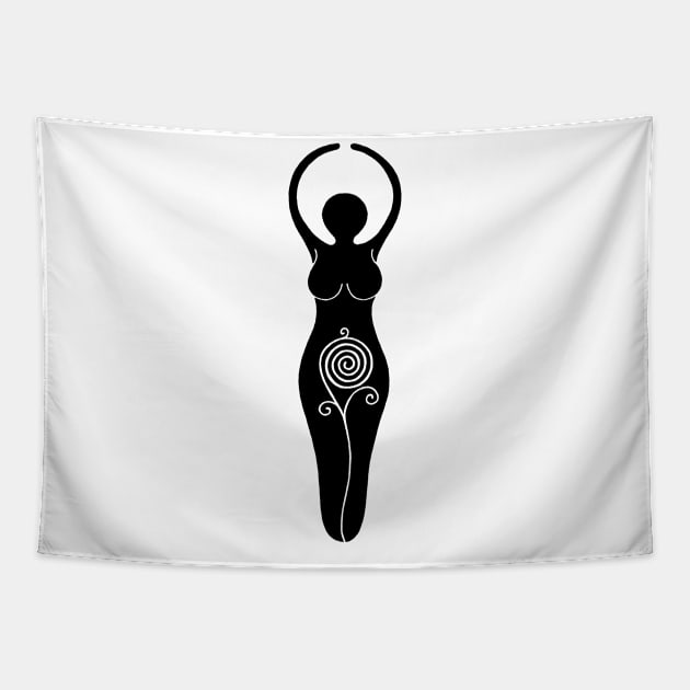 Spiral Goddess Tapestry by Art By Cleave