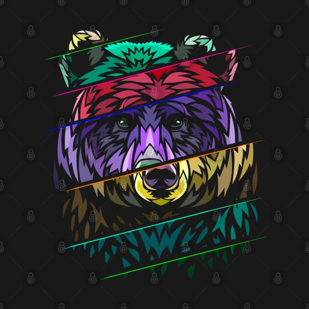 Tribal bear cut by albertocubatas