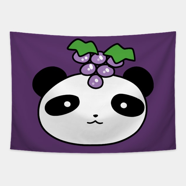 Grapes Panda Face Tapestry by saradaboru