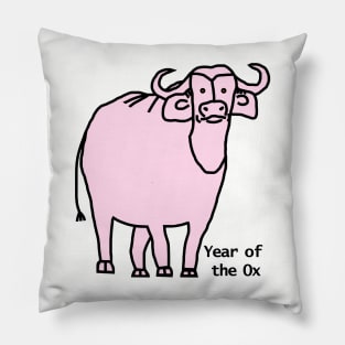 Year of the Ox Pink Pillow