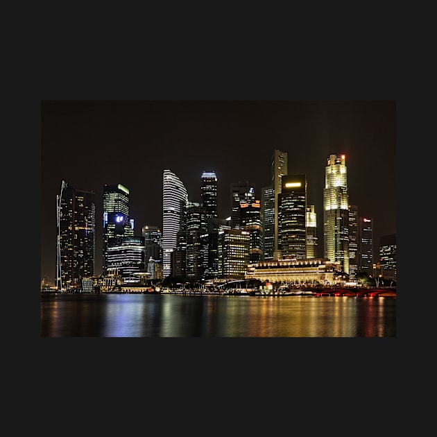 Singapore Skyline at Night by holgermader