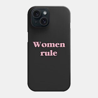 Women Rule Feminist Feminism Pink Inspirational Motivational College Girl Power Sticker Phone Case