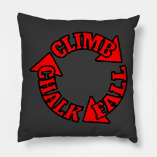 Chalk Climb Fall Repeat Pillow