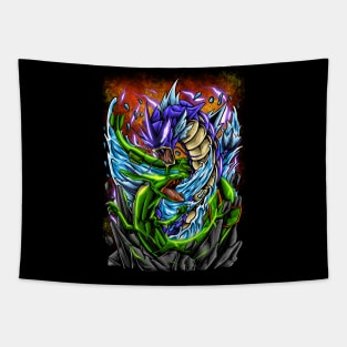 Water Dragon fight Tapestry