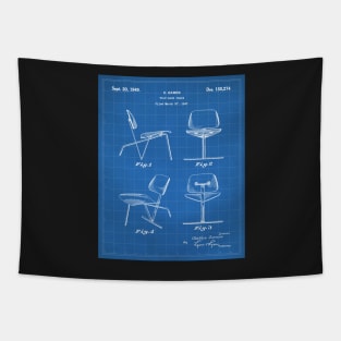 Eames Chair Patent - Designer Modern Design Art - Blueprint Tapestry