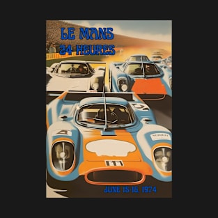 1974 Le Mans 24 Hours/Heures Racing Poster T-Shirt