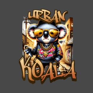 Urban Koala with Sunglasses - Hip-Hop Streetwear Aesthetic Animal Illustration T-Shirt