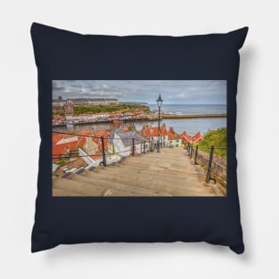 199 Steps From Whitby Abbey Pillow