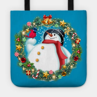 snowman and friend Tote