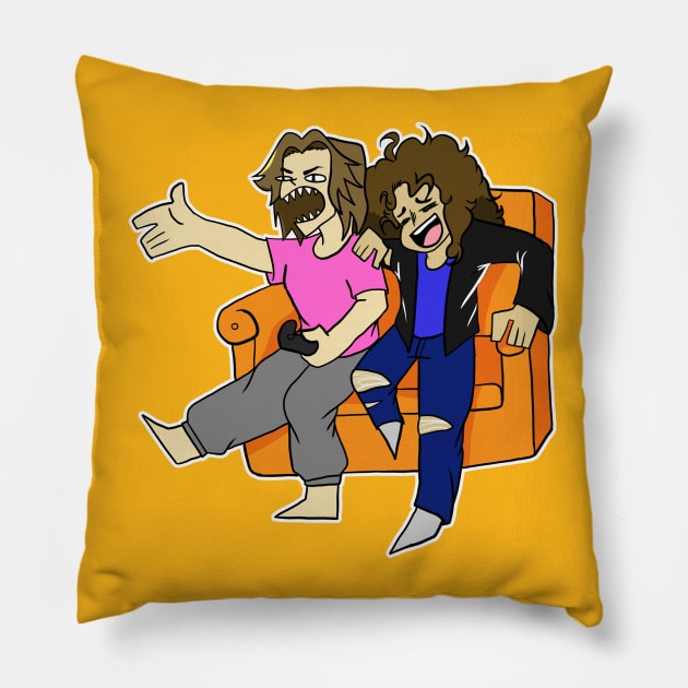 Grumpy Boys Pillow by Blacksoulkid