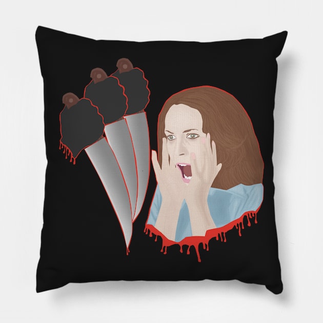 We're All Entitled To One Good Scare! Pillow by attackofthegiantants