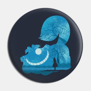 Cheshire portrait Pin