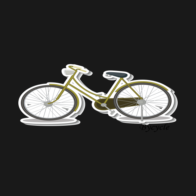 Bicycle heay Funny Style by Creative Design for t-shirt