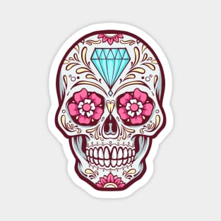 Latin Pride Sugar Skull Magnet