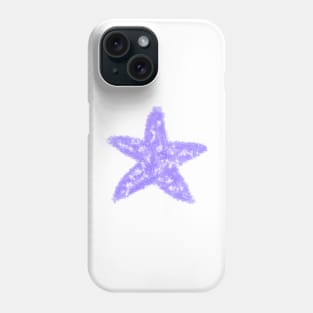 Purple white stars sparkle glitter art Phone Case