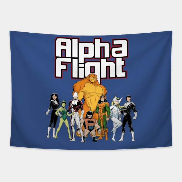 Alpha Flight Team Tapestry by Montes