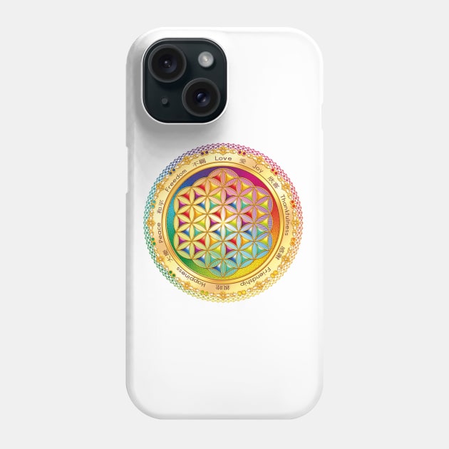 Chinese Flower of Life Phone Case by designsbycreation