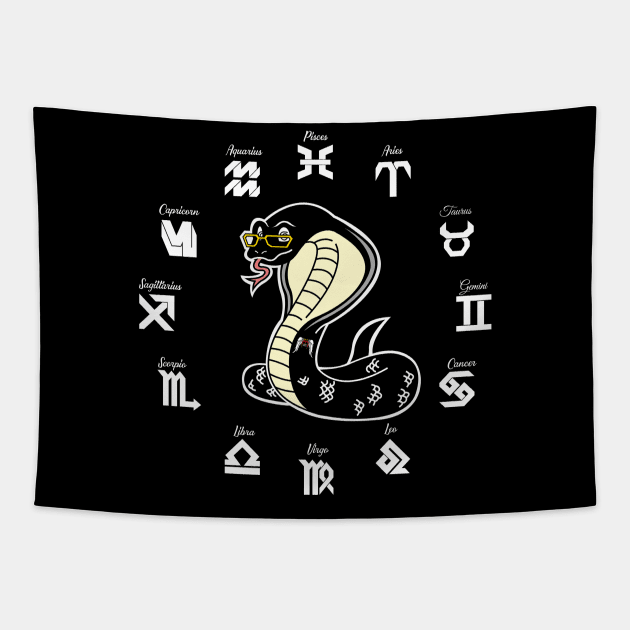 Year of the Snake Chinese Zodiac Animal Tapestry by standwithnzy