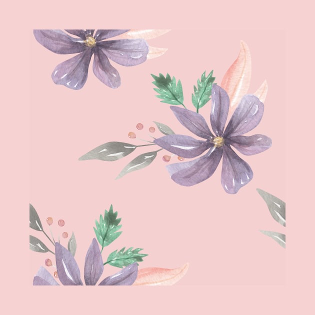 Vintage Floral Patterns Watercolor by Alexandra