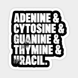 Adenine & Cytosine & Guanine & Thymine & Uracil Magnet